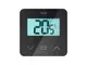 TECE Raumbediengerät mit LCD-Display zeigt die Temperatur von 20,5 °C an. Minimalistisches Design mit Bedienelementen zur Temperaturregelung.